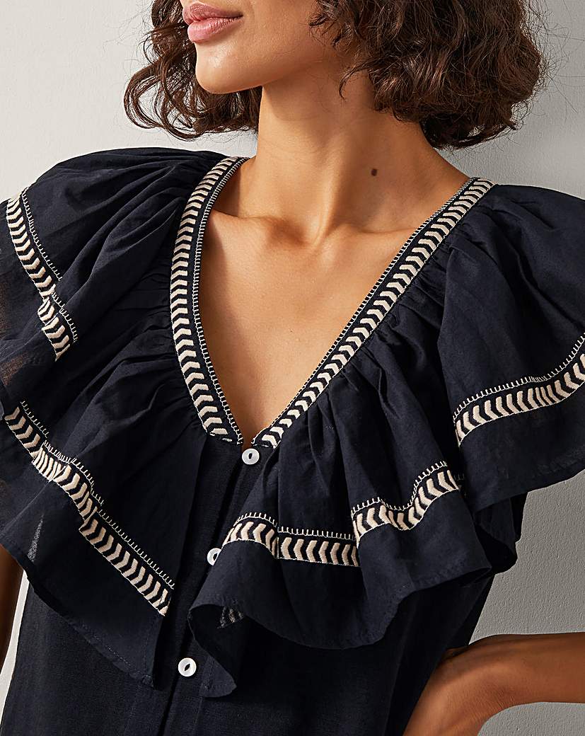 Monsoon Fenn Statement Ruffle Top