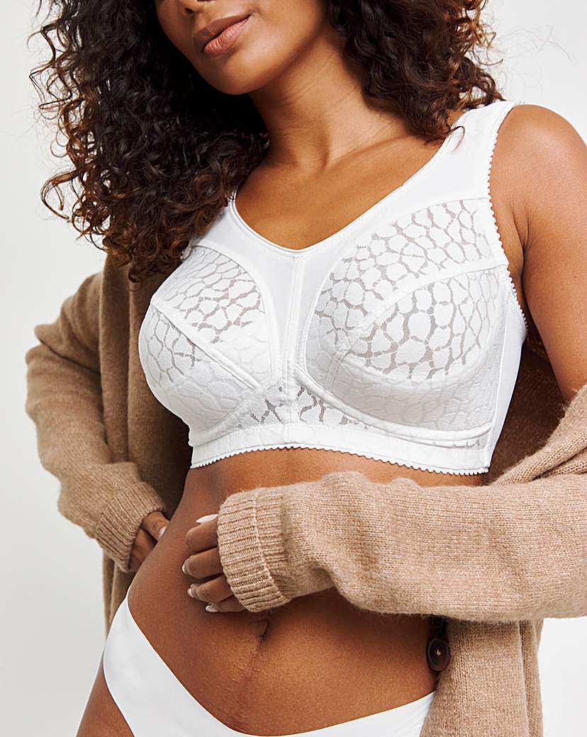 Miss Mary Jacquard Non Wired Bra White