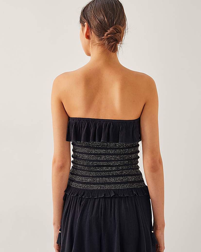 Monsoon Heidi Smocked Ruffle Bandeau Top