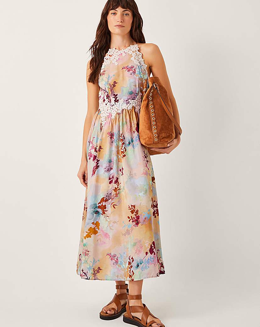 Monsoon Mia Floral Embroidered Dress