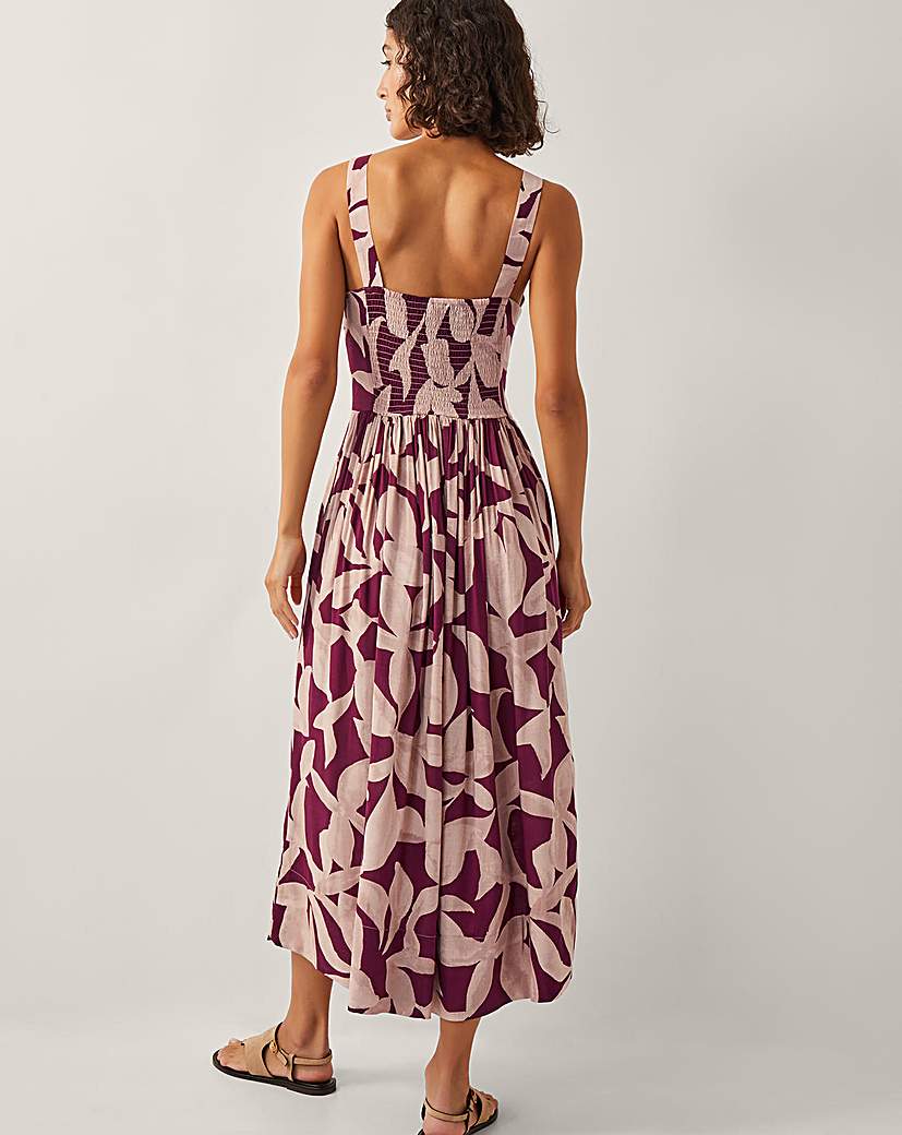 Monsoon Annie Print Midi Dress