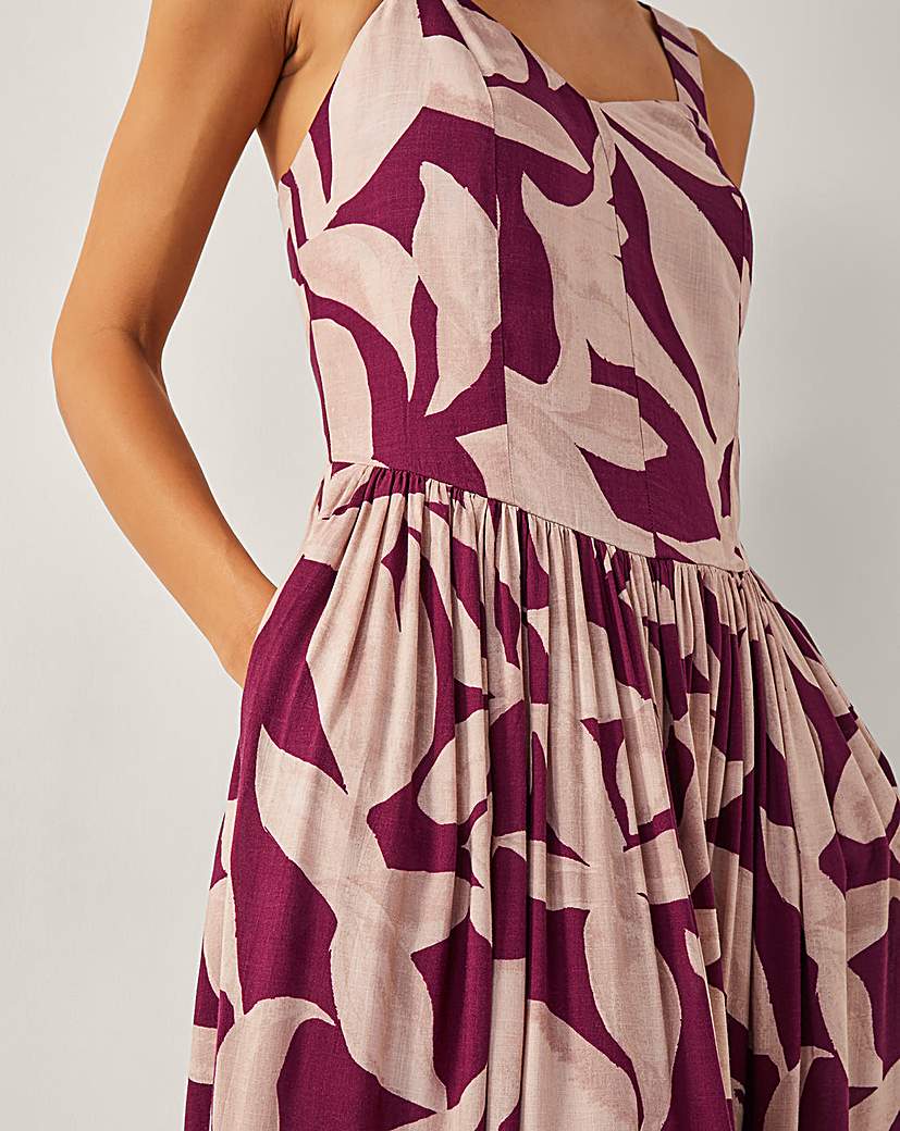 Monsoon Annie Print Midi Dress