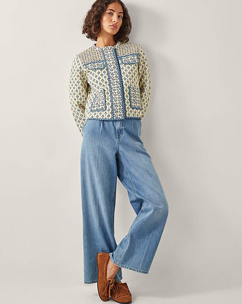 Monsoon Judy Geometric Quilted Jacket