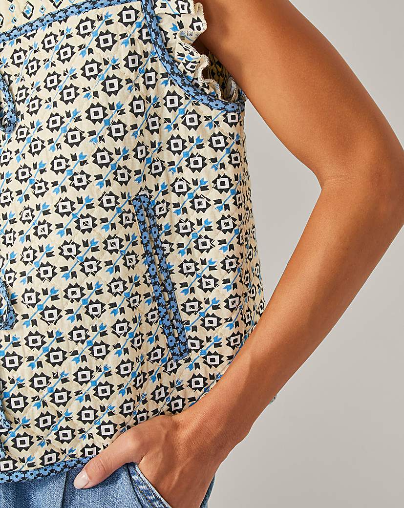 Monsoon Judy Geometric Quilted Waistcoat