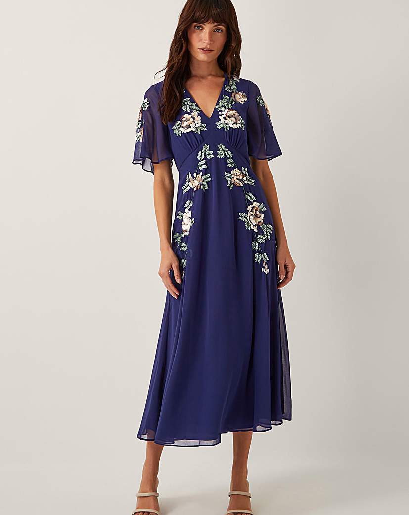 New In - Monsoon Cora Floral Midi Tea Dress