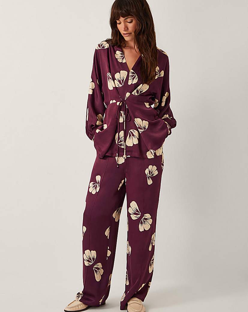 Monsoon Roz Floral Straight Leg Trousers