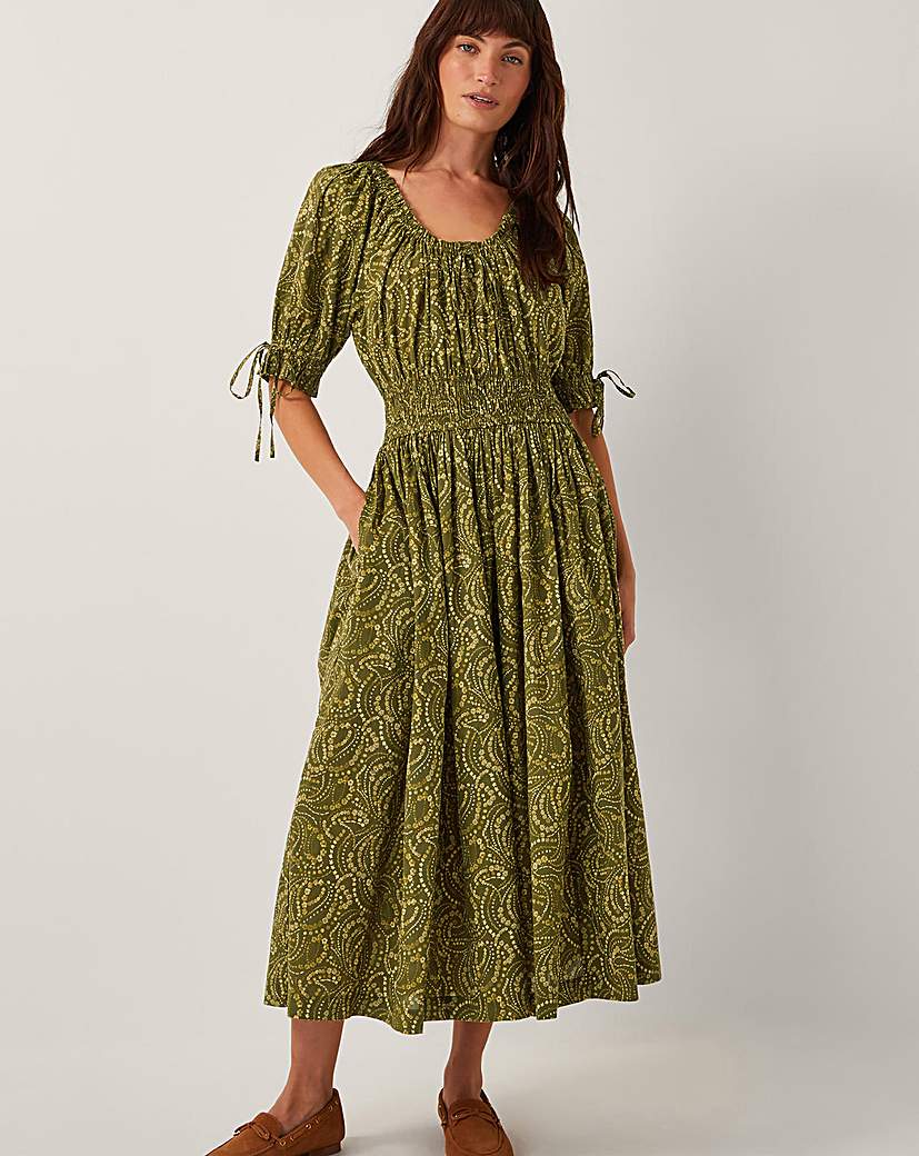 New In - Monsoon Delma Paisley Print Midi Dress