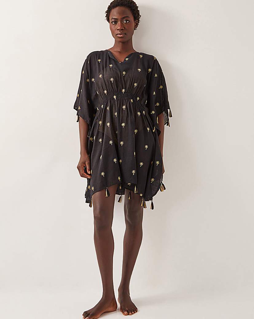 New In - Monsoon Ivy Palm Embroidered Kaftan