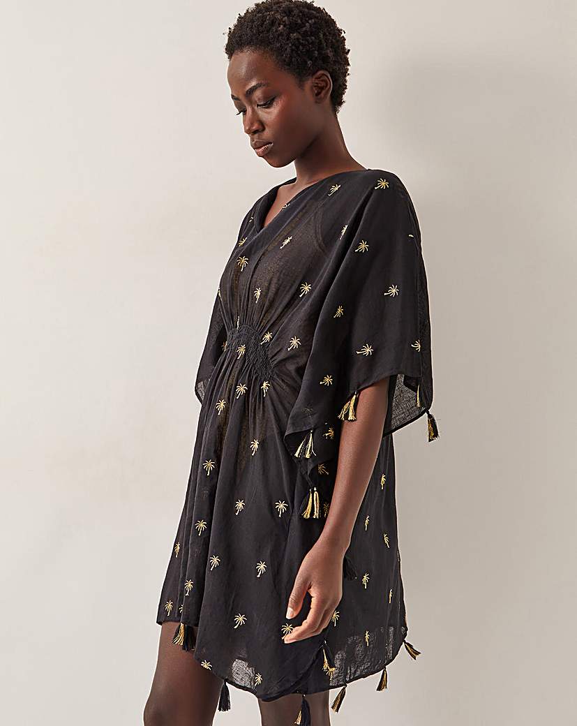 Monsoon Ivy Palm Embroidered Kaftan