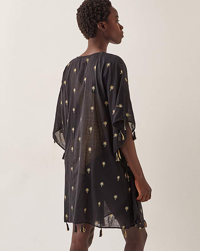 Monsoon Ivy Palm Embroidered Kaftan