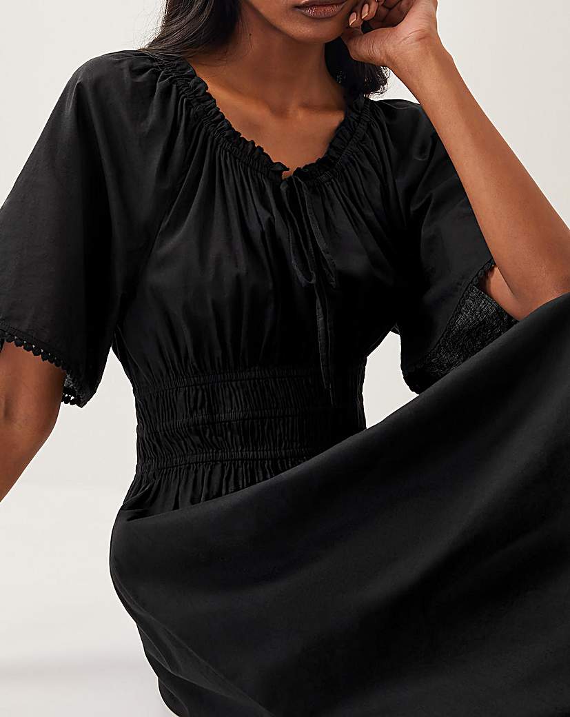 Monsoon Nora Short Sleeve Midi Dress