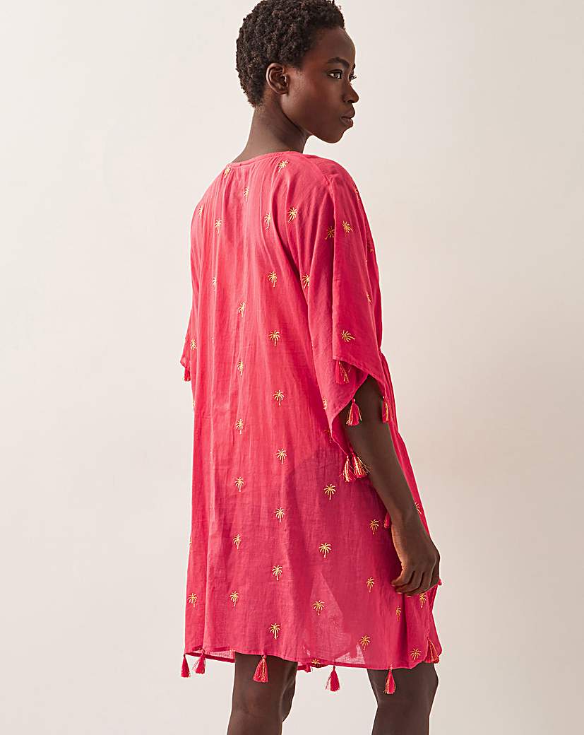 Monsoon Ivy Palm Embroidered Kaftan