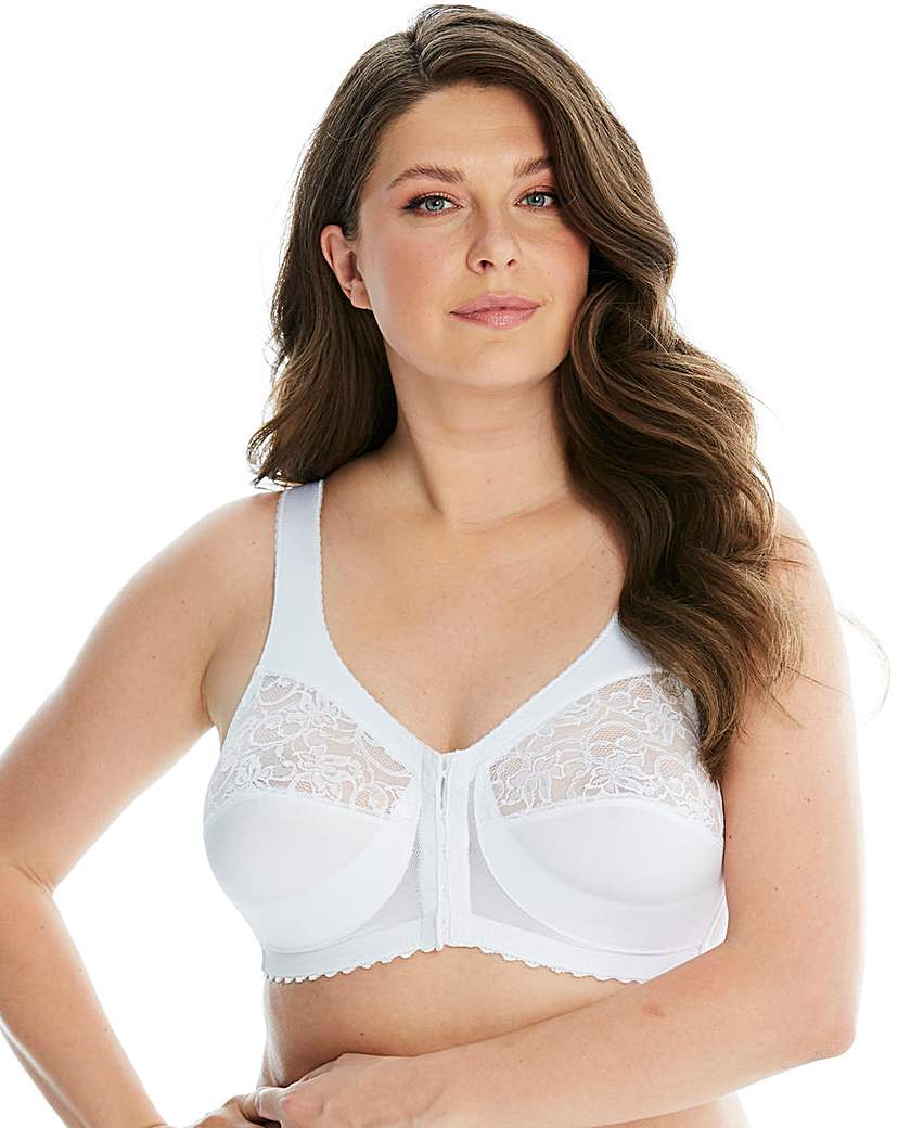 Image of Glamorise Front Fastening White Bra