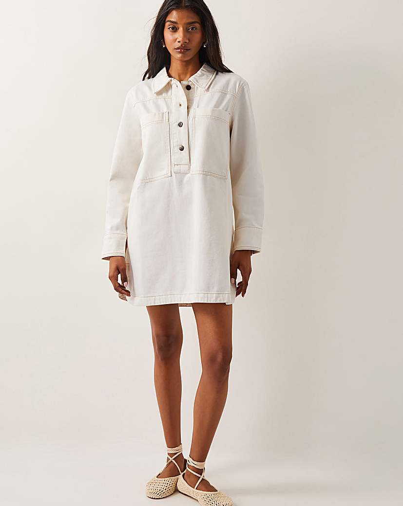 New In - Monsoon Nara Denim Tunic Shirt Dress