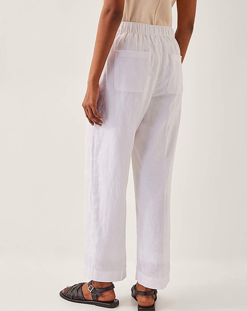 Monsoon Jolie Wide Leg Linen Trousers