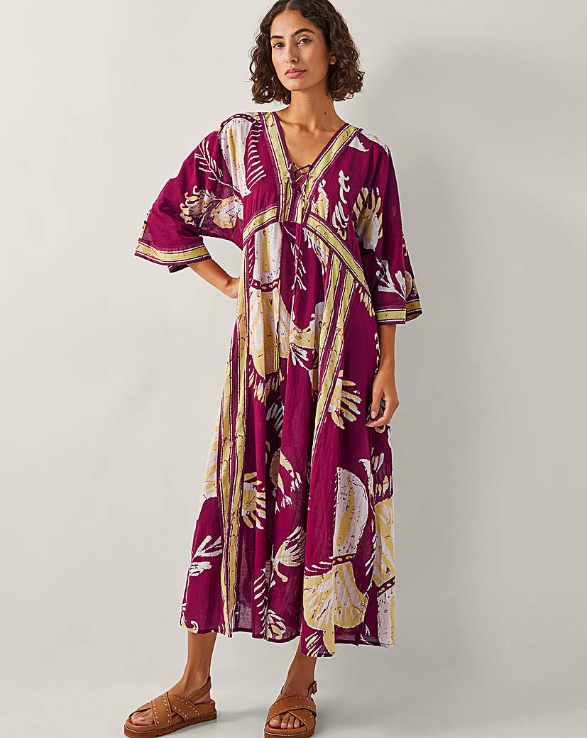 New In - Monsoon Amisha Kaftan Midi Dress