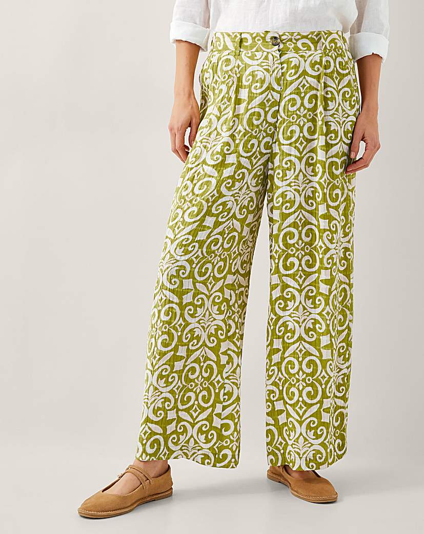 Monsoon Trinny Print Wide Leg Trousers