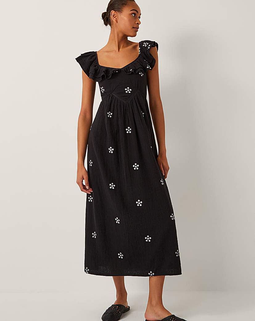 New In - Monsoon Daisy Embroidered Midi Dress