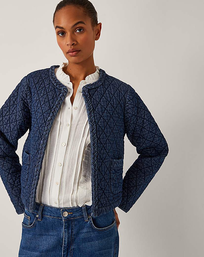 New In - Monsoon Martha Denim Plait Jacket