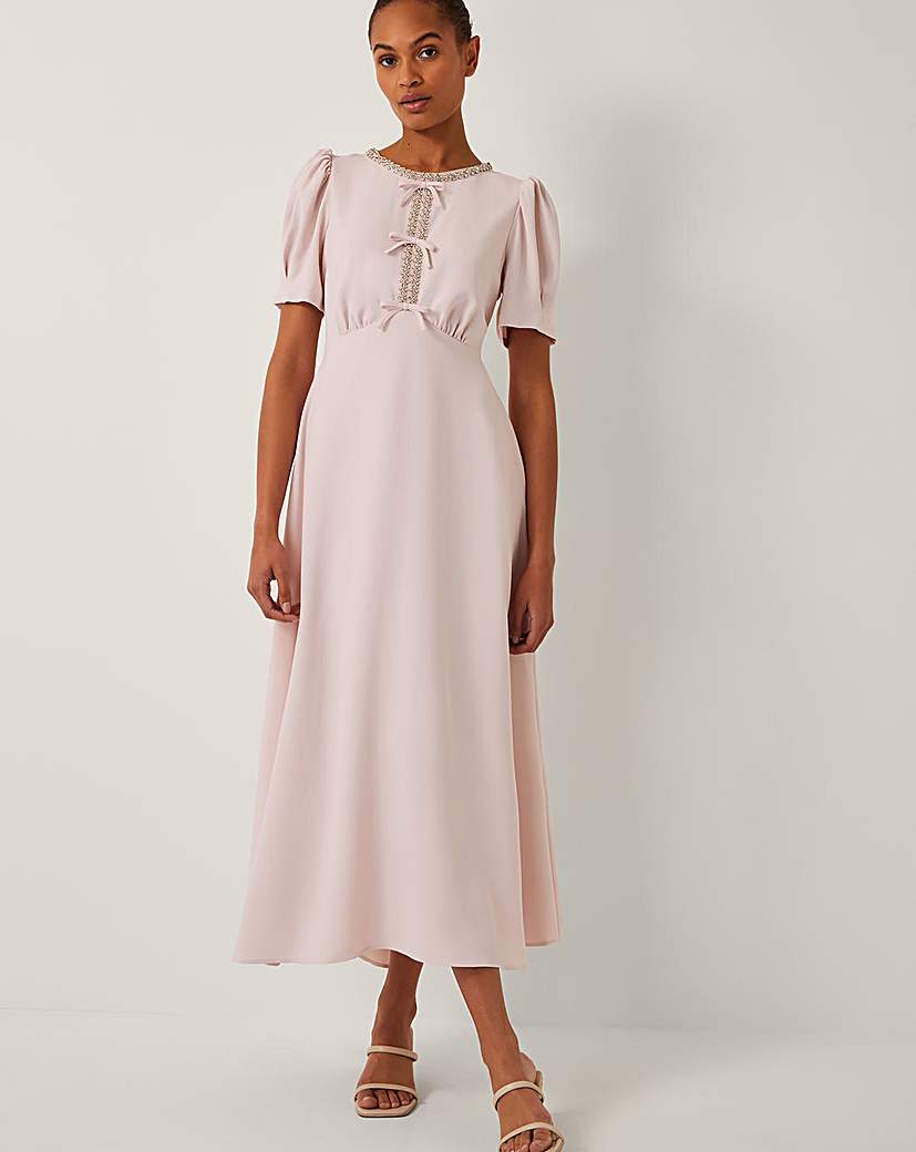New In - Monsoon Bonnie Bow Midi Dress