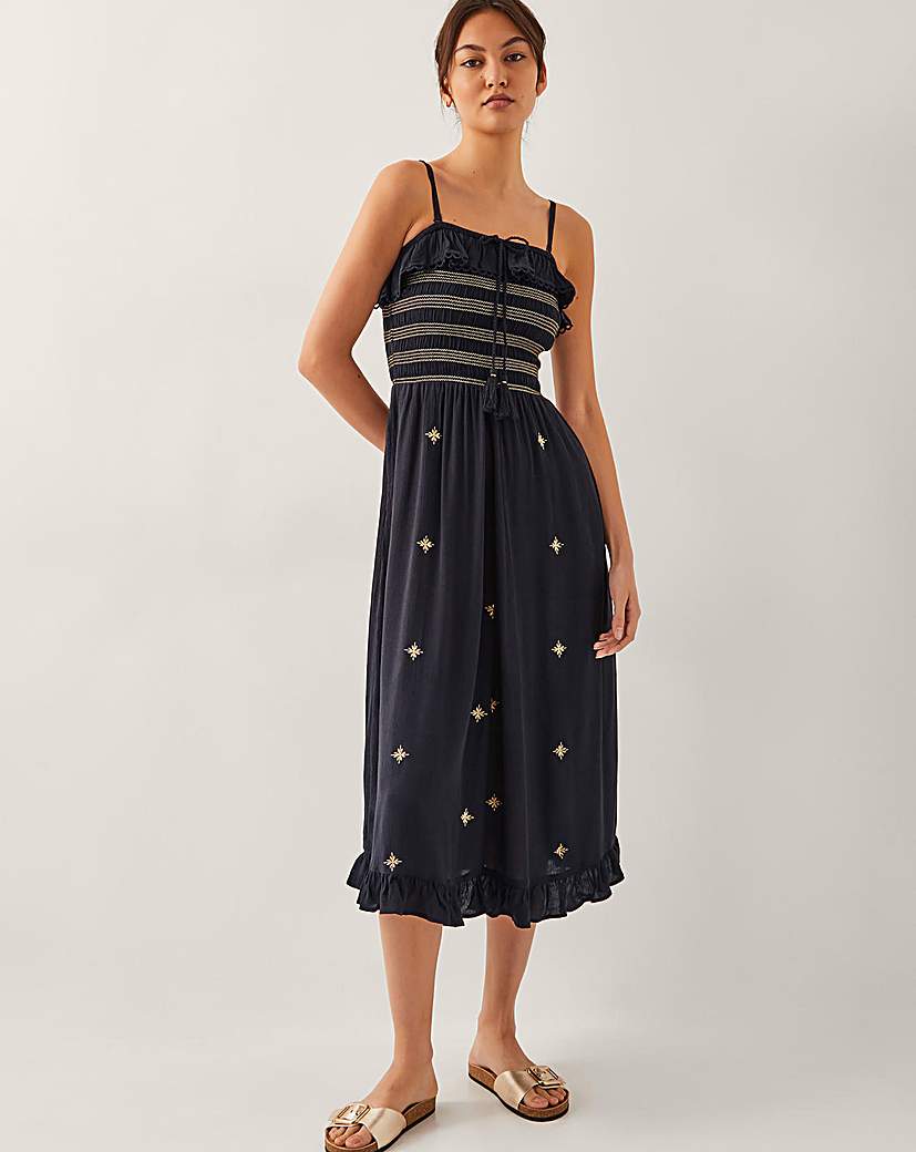 New In - Monsoon Blair Frill Midi Dress