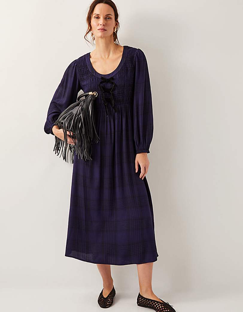 New In - Monsoon Cassie Check Midi Dress
