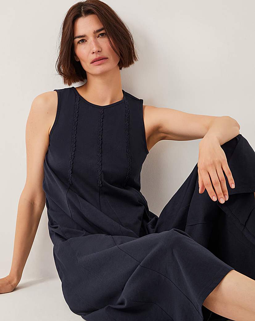 Monsoon Tate Embroidered Midi Dress