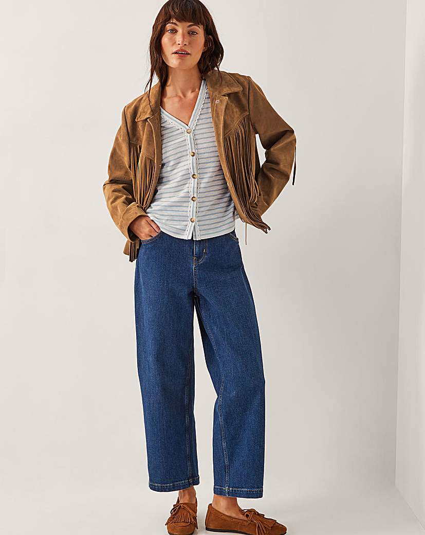 New In - Monsoon Sasha Button Stripe T-Shirt
