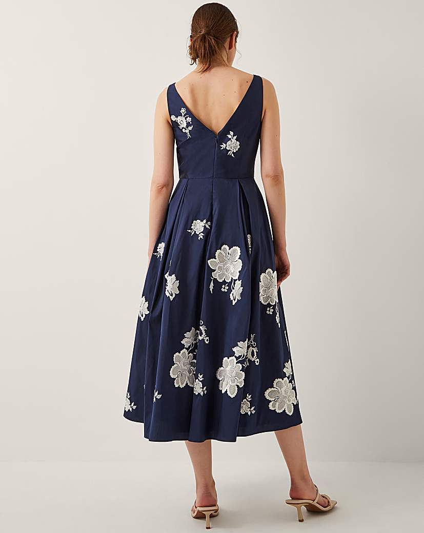 Monsoon Sicily Embroidered Midi Dress