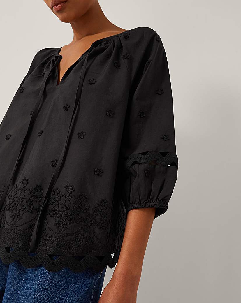 Monsoon Esme Floral 3/4 Sleeve Top