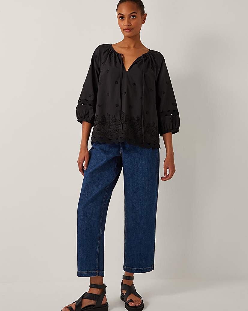 Monsoon Esme Floral 3/4 Sleeve Top