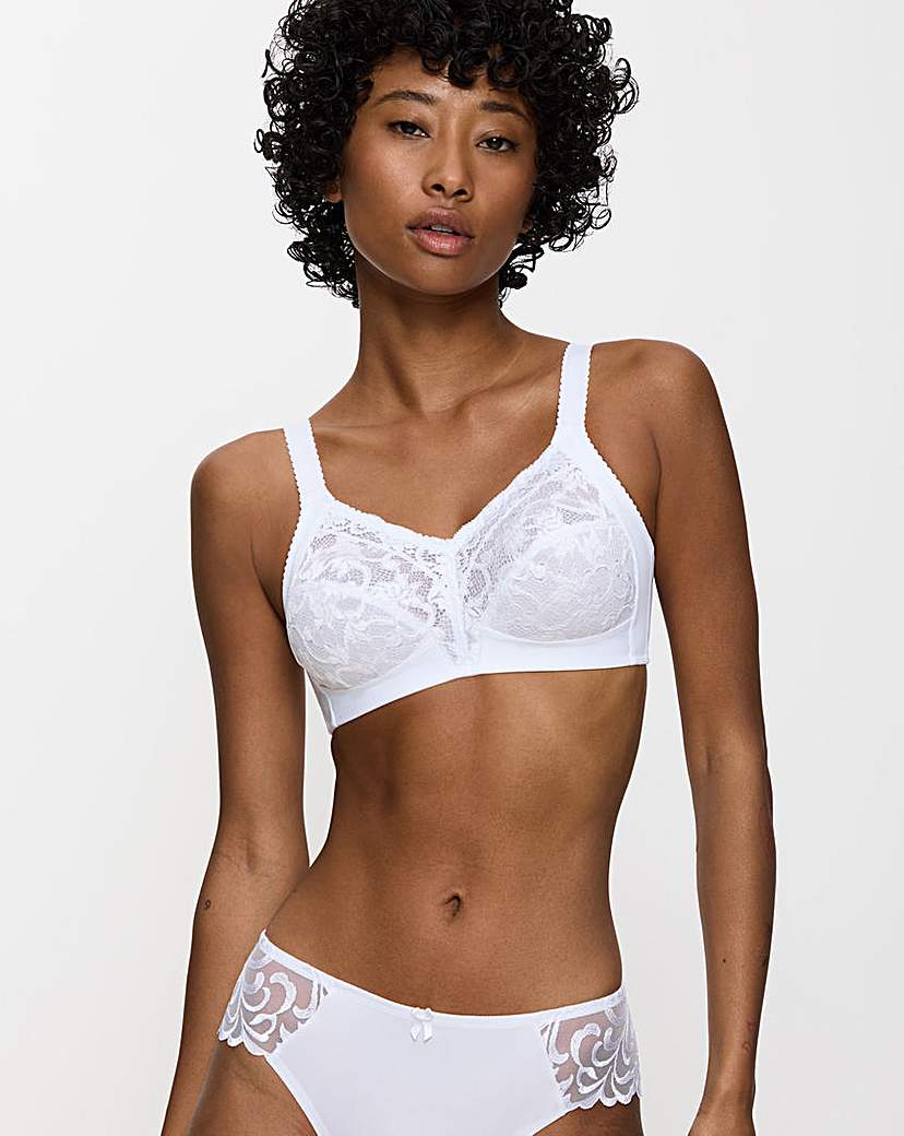 Triumph White Delicate Doreen Nonwired Bra Wht - 38D