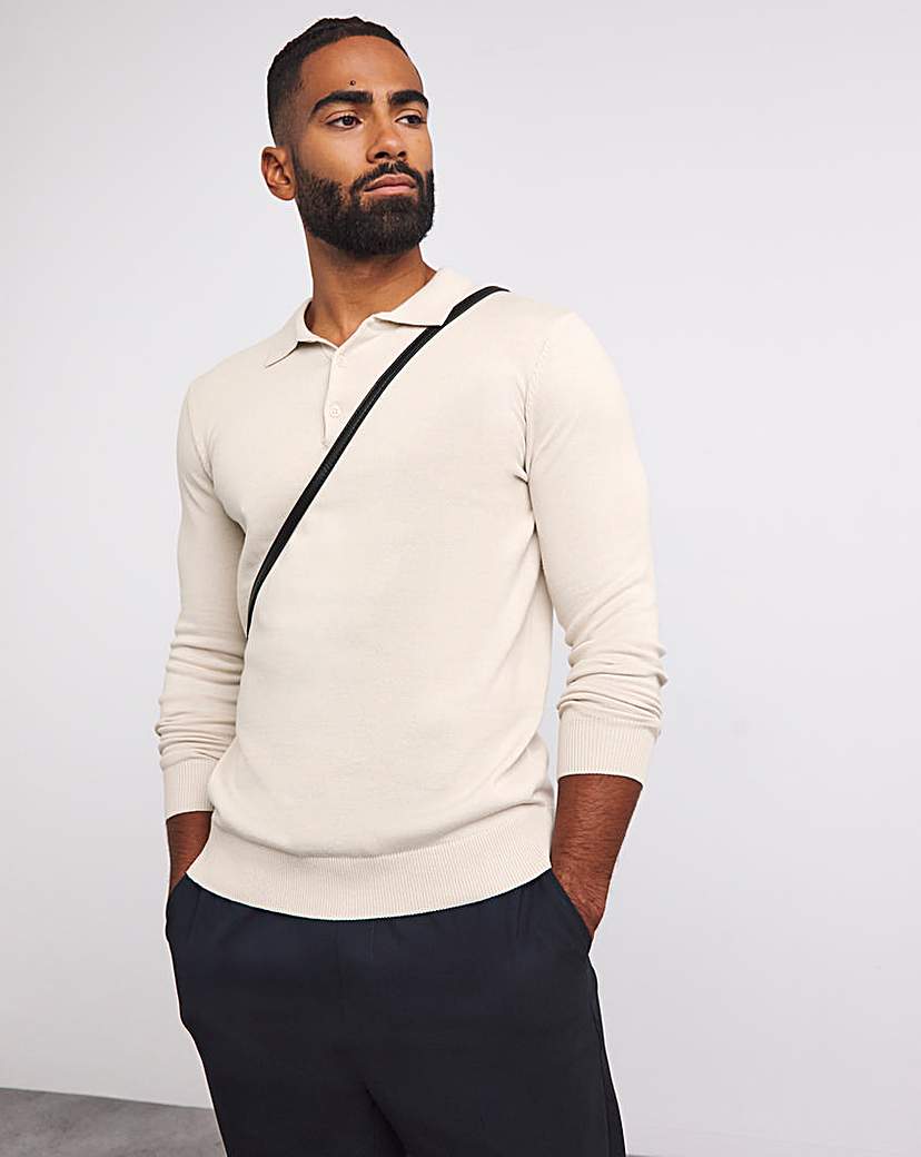 Cotton Long Sleeve Polo