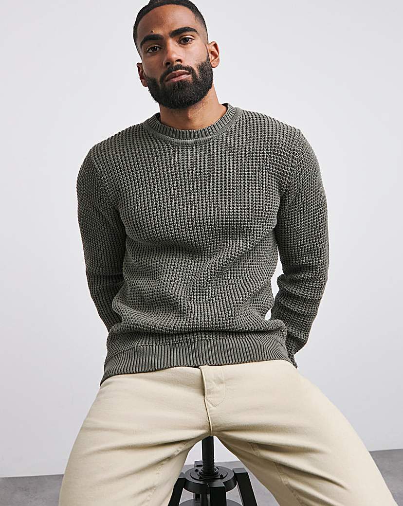 Waffle Crew Neck Jumper