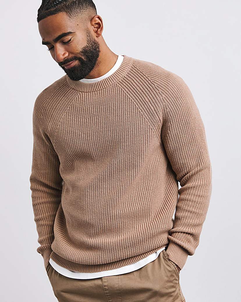 Fisherman Raglan Crew Neck Jumper