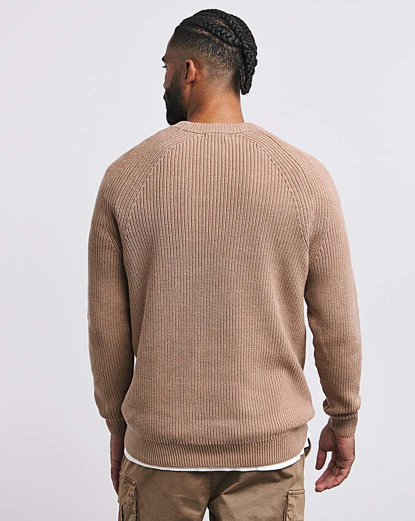 Fisherman Raglan Crew Neck Jumper