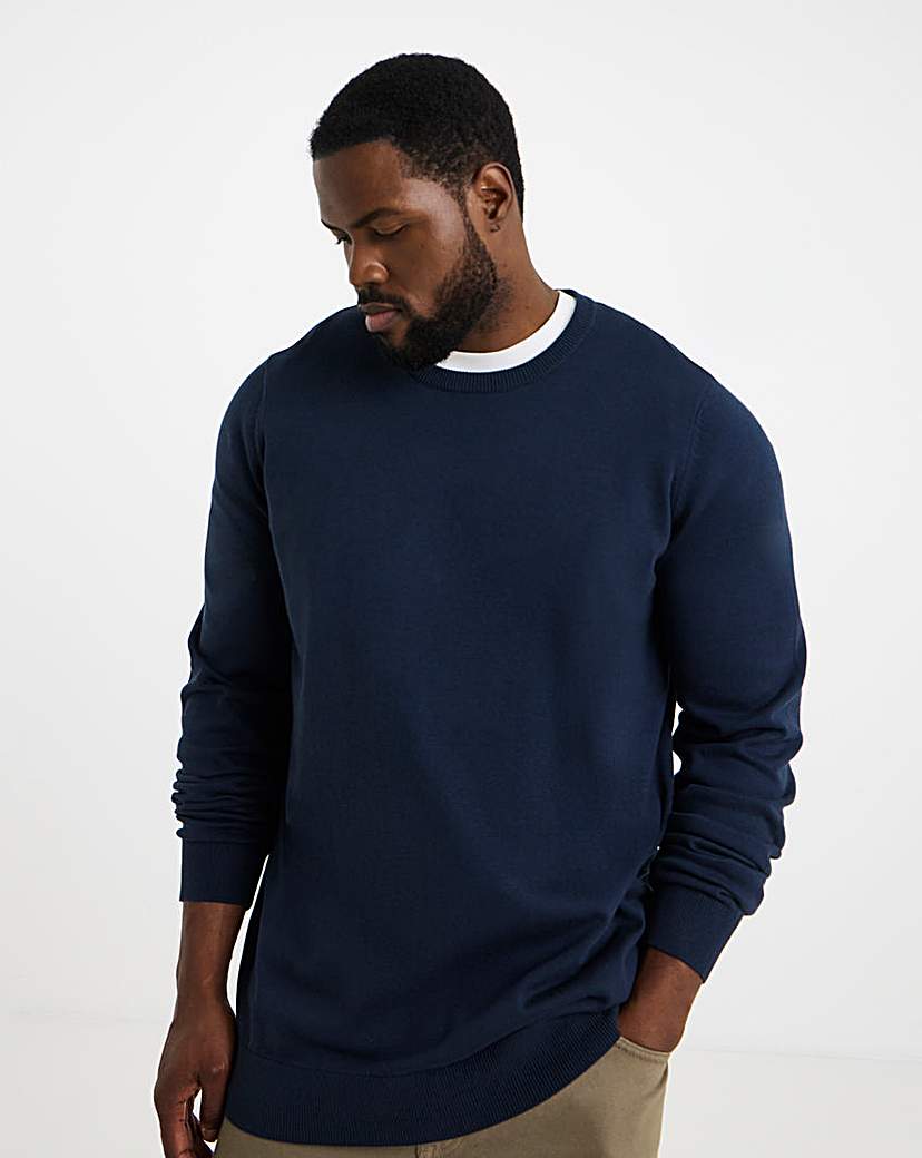 New In - Cotton Crew Neck Knitted Jumper