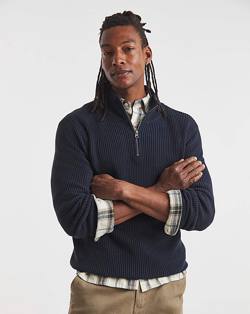 New In - Fisherman 1/4 Zip Knitted Jumper