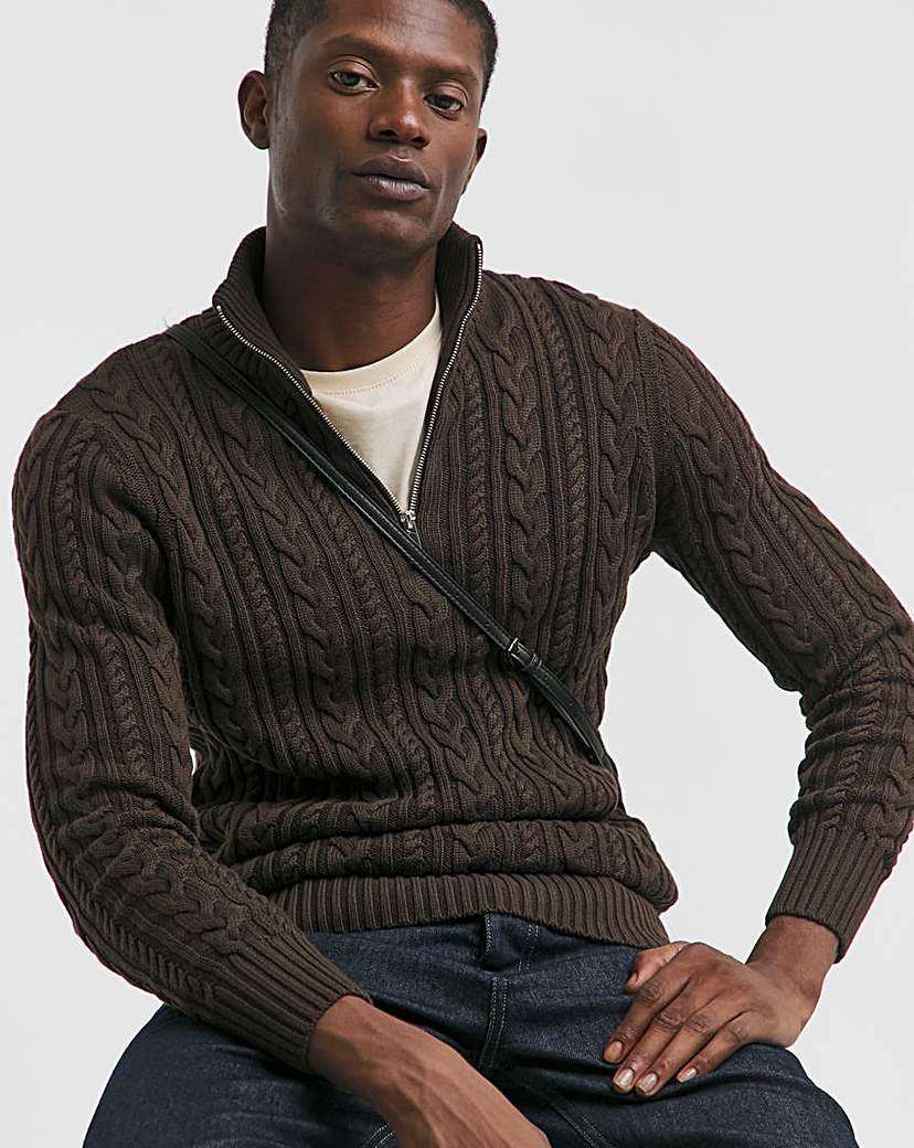 New In - Cable Knit 1/4 Zip Jumper