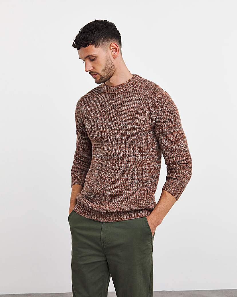 Injection Twisted Crew Neck Knit Jumper