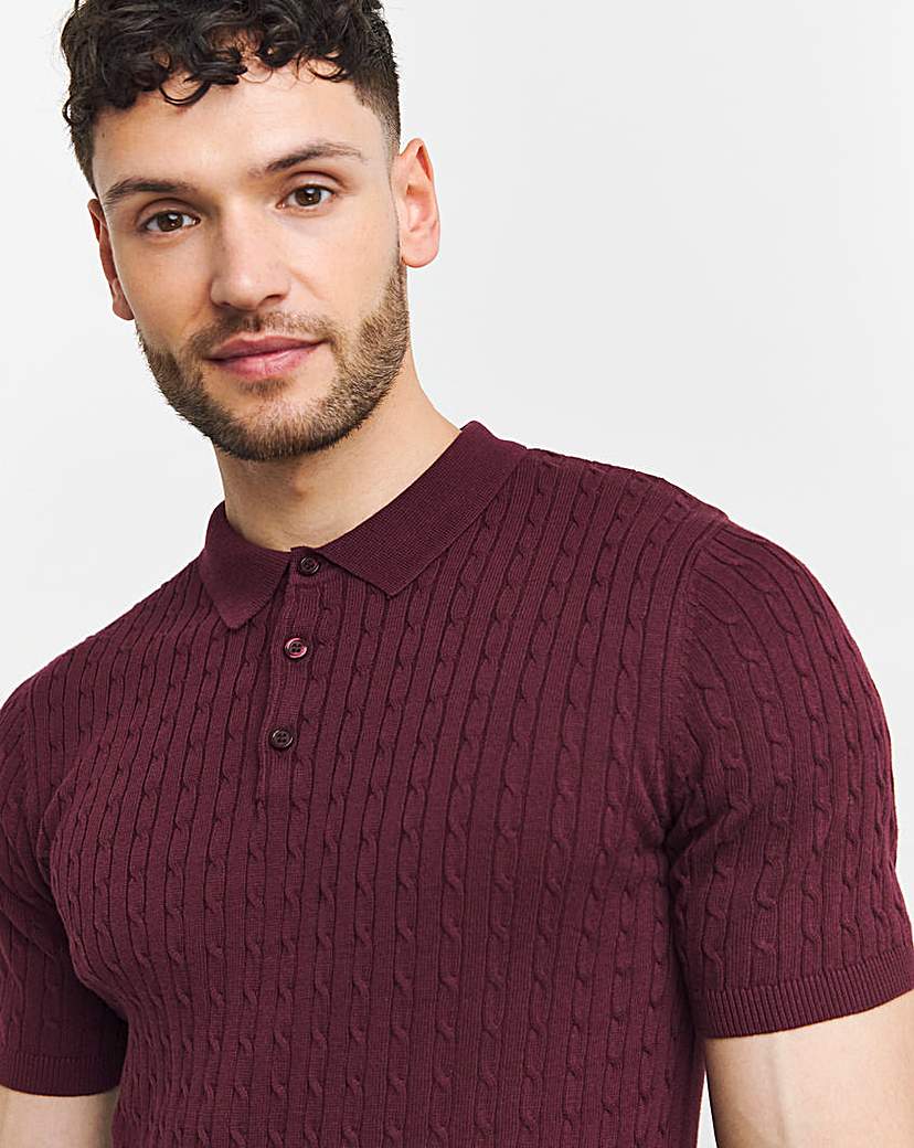 Cable Knitted Polo