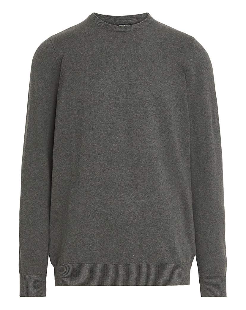 Cotton Knitted Crew Neck Jumper