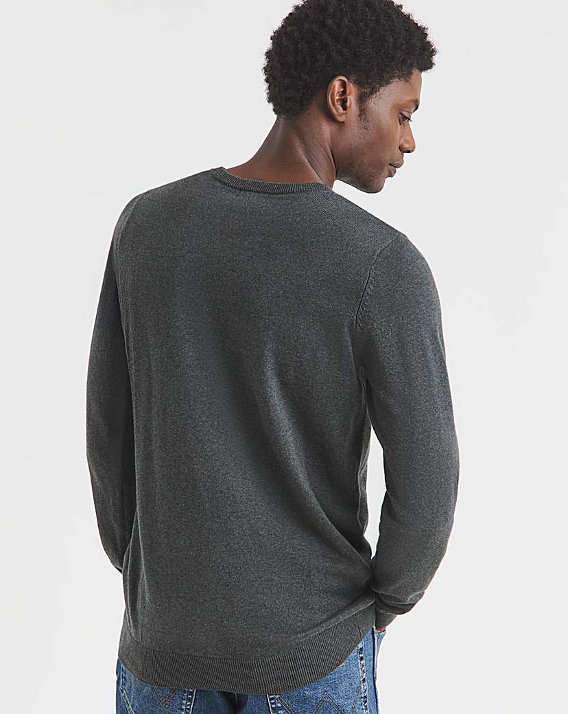 Cotton V Neck Knitted Jumper
