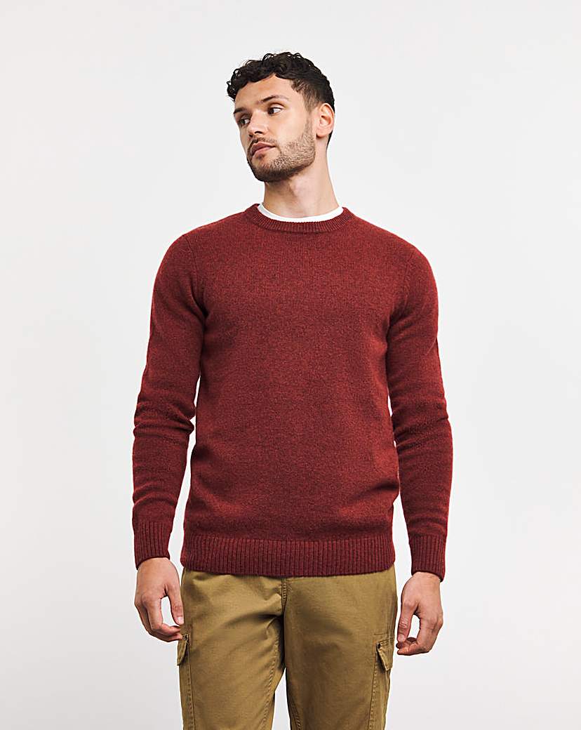 Red Lambswool Crew Neck