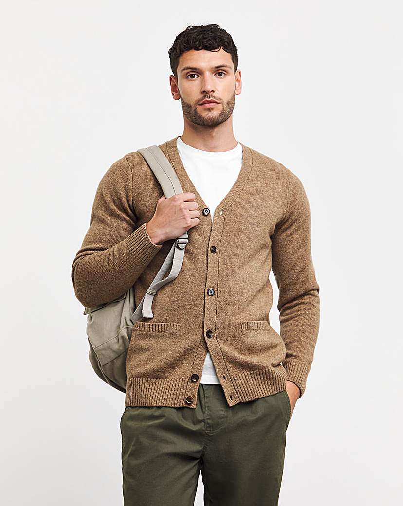Image of Neutral Lambswool Cardigan