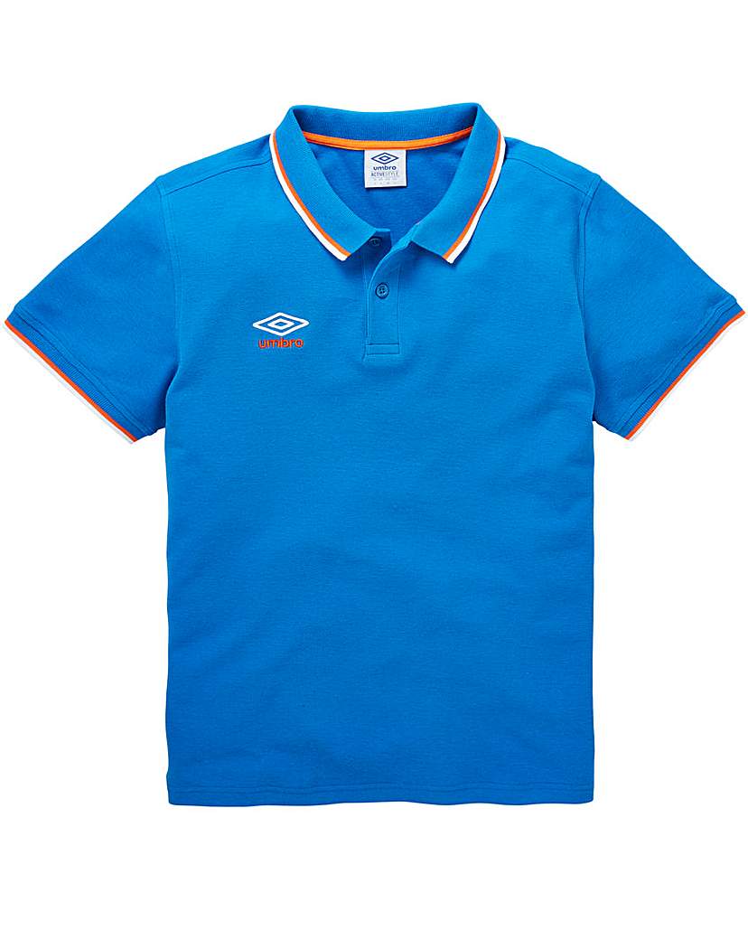 Image of Umbro Tipped Pique Polo