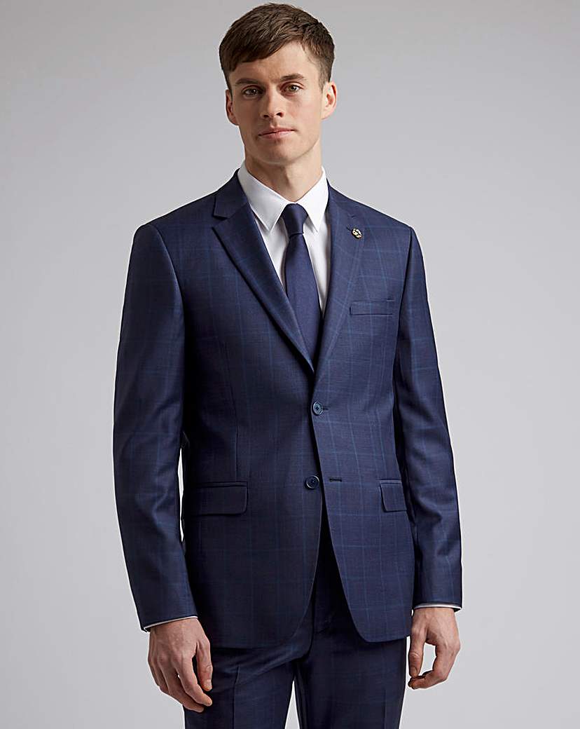 Ted Baker Slim Fit Wool Overcheck Jacket