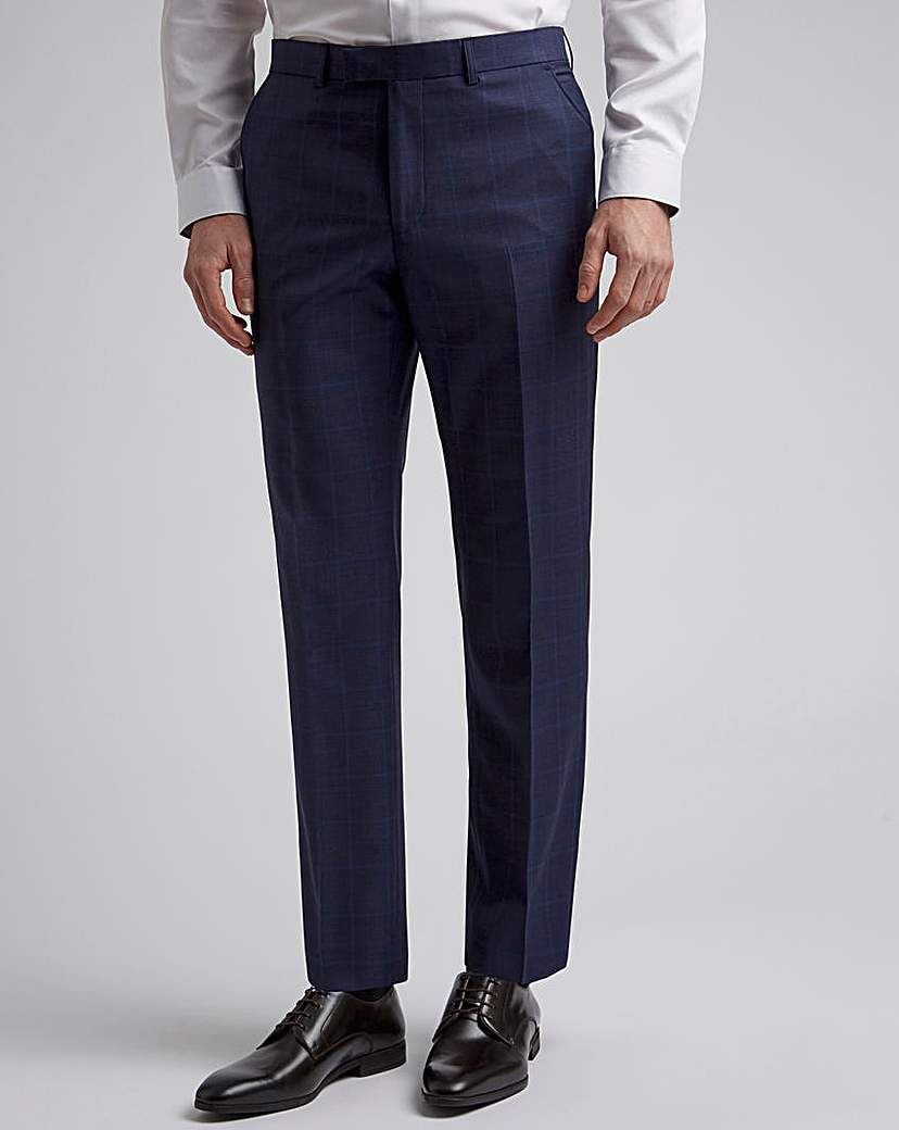 Ted Baker Slim Fit Wool Trouser - Navy Check