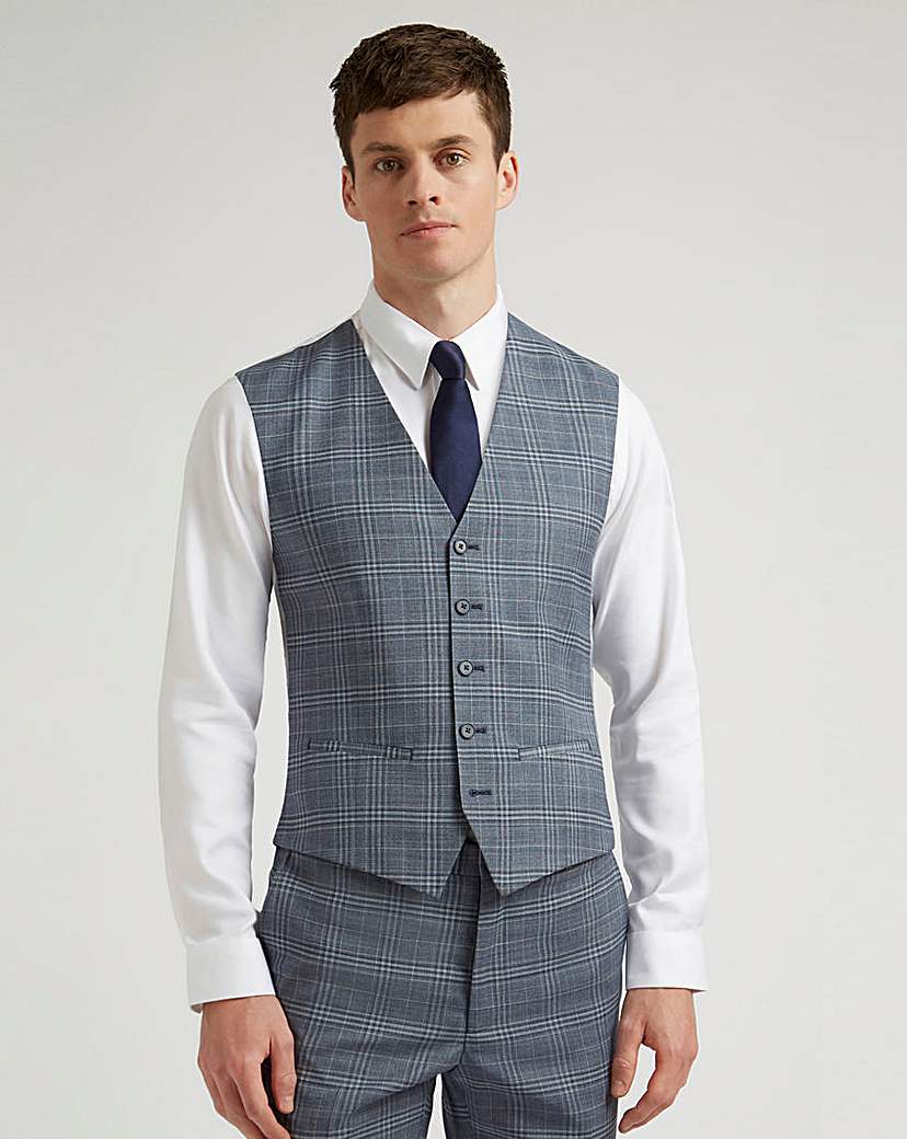 ted baker slim fit check waistcoat