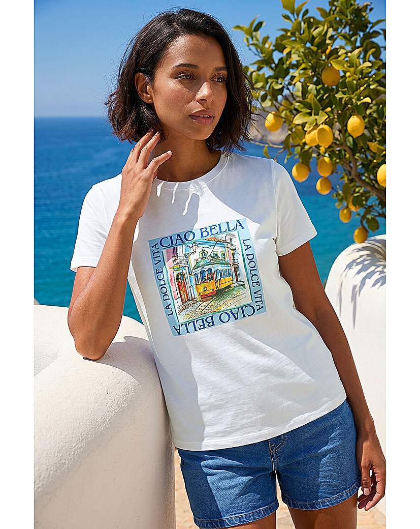 Roman White Ciao Bella Stretch Top - Image 6